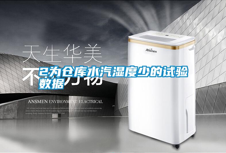 2為倉庫水汽濕度少的試驗數據