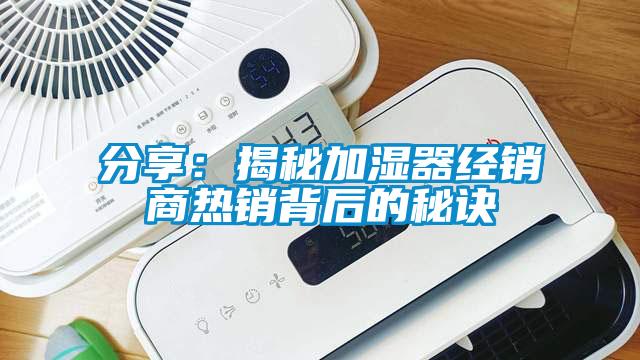 分享:揭秘加濕器經銷商熱銷背后的秘訣