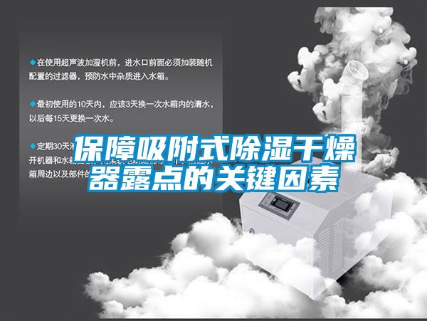 保障吸附式除濕干燥器露點的關鍵因素