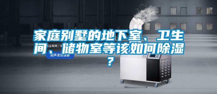 家庭別墅的地下室、衛生間、儲物室等該如何除濕?