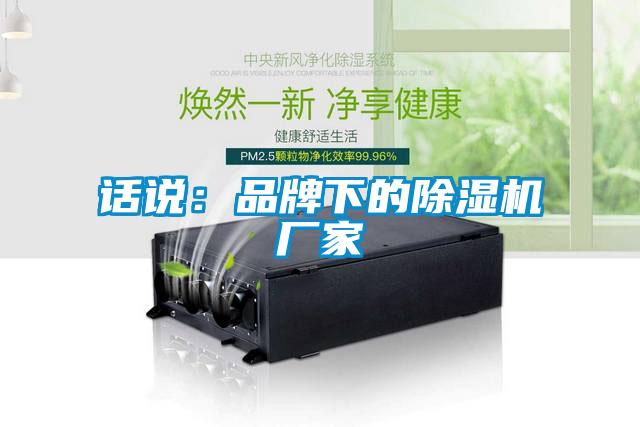 話說:品牌下的除濕機廠家