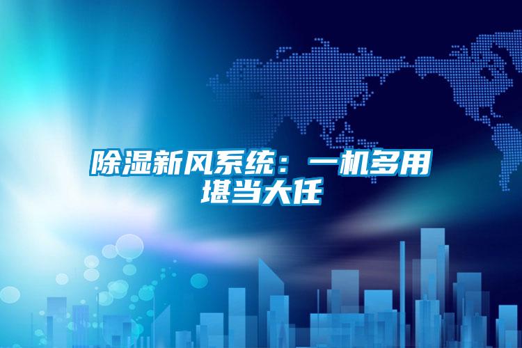 除濕新風(fēng)系統(tǒng):一機(jī)多用堪當(dāng)大任