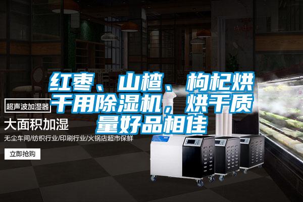 紅棗、山楂、枸杞烘干用除濕機，烘干質量好品相佳