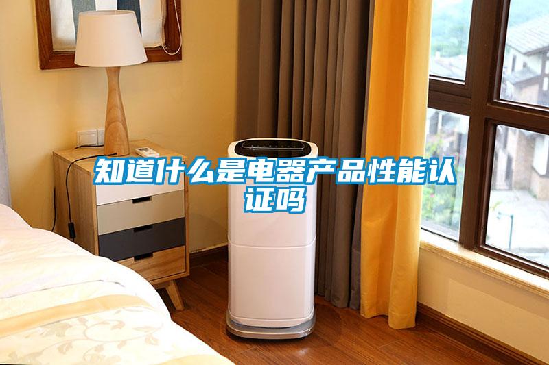 知道什么是電器產品性能認證嗎