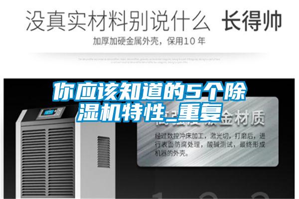 你應該知道的5個除濕機特性_重復