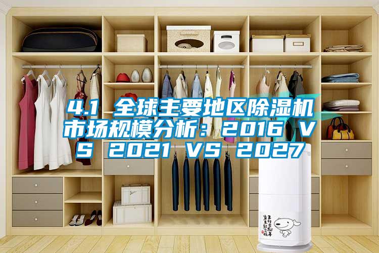 4.1 全球主要地區除濕機市場規模分析:2016 VS 2021 VS 2027