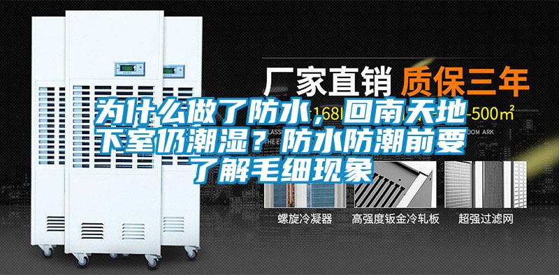 為什么做了防水，回南天地下室仍潮濕？防水防潮前要了解毛細現象