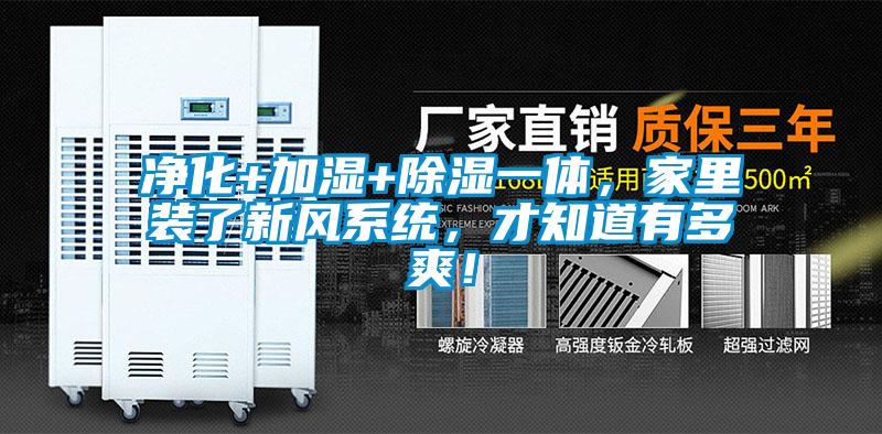 凈化+加濕+除濕一體,家里裝了新風系統,才知道有多爽!