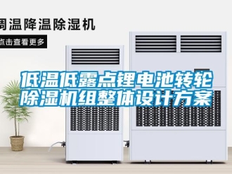 常見問題低溫低露點鋰電池轉輪除濕機組整體設計方案