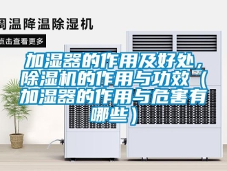 行業新聞加濕器的作用及好處，除濕機的作用與功效（加濕器的作用與危害有哪些）