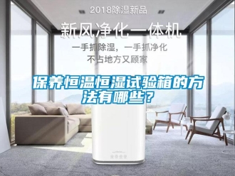 常見問題保養(yǎng)恒溫恒濕試驗箱的方法有哪些？