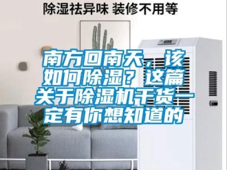 行業新聞南方回南天，該如何除濕？這篇關于除濕機干貨一定有你想知道的